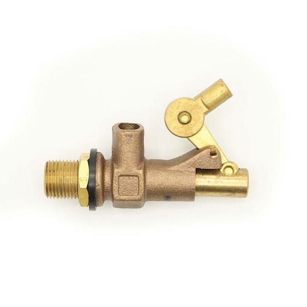 Thrifco Plumbing 1/2 Inch MIP x Free Flow Outlet Brass Float Valve with Compound 6415136 - main